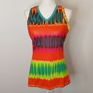 Women's Nike Pro Watercolor Tie Dye Tank Top Size Medium